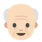 Old Man - Light emoji on Google